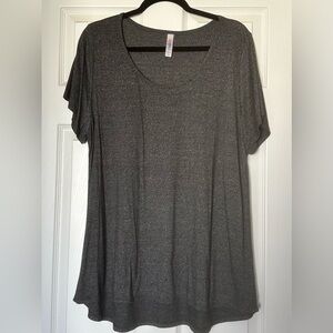 LuLaRoe Charcoal Short Sleeve Top